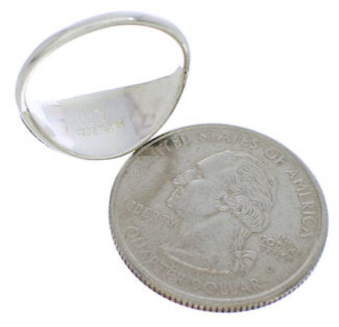 Southwest Turquoise Inlay Sterling Silver Ring Size 5-1/2 ZX36295